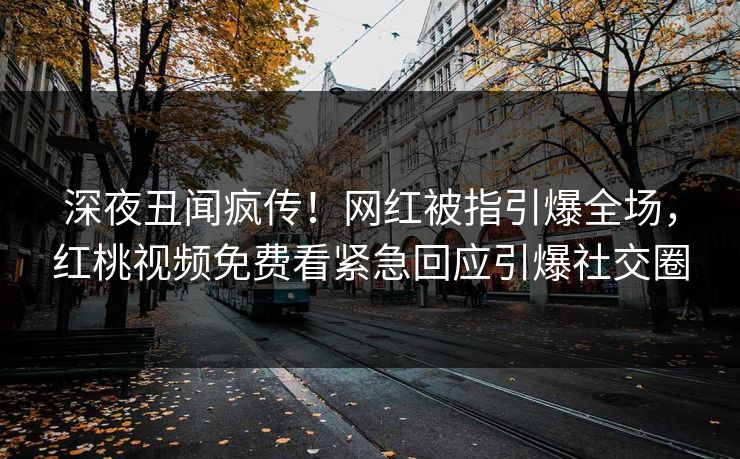 深夜丑闻疯传!网红被指引爆全场,红桃视频免费看紧急回应引爆社交圈