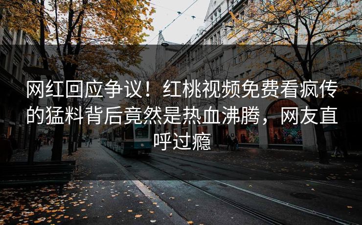 网红回应争议!红桃视频免费看疯传的猛料背后竟然是热血沸腾,网友直呼过瘾