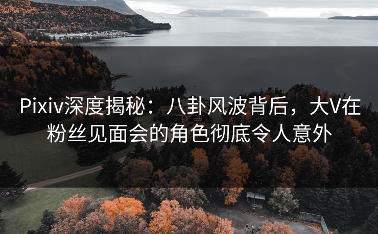 Pixiv深度揭秘:八卦风波背后,大V在粉丝见面会的角色彻底令人意外 Pixiv深度揭秘:八卦风波背后,大V在粉丝见面会的角色彻底令人意外